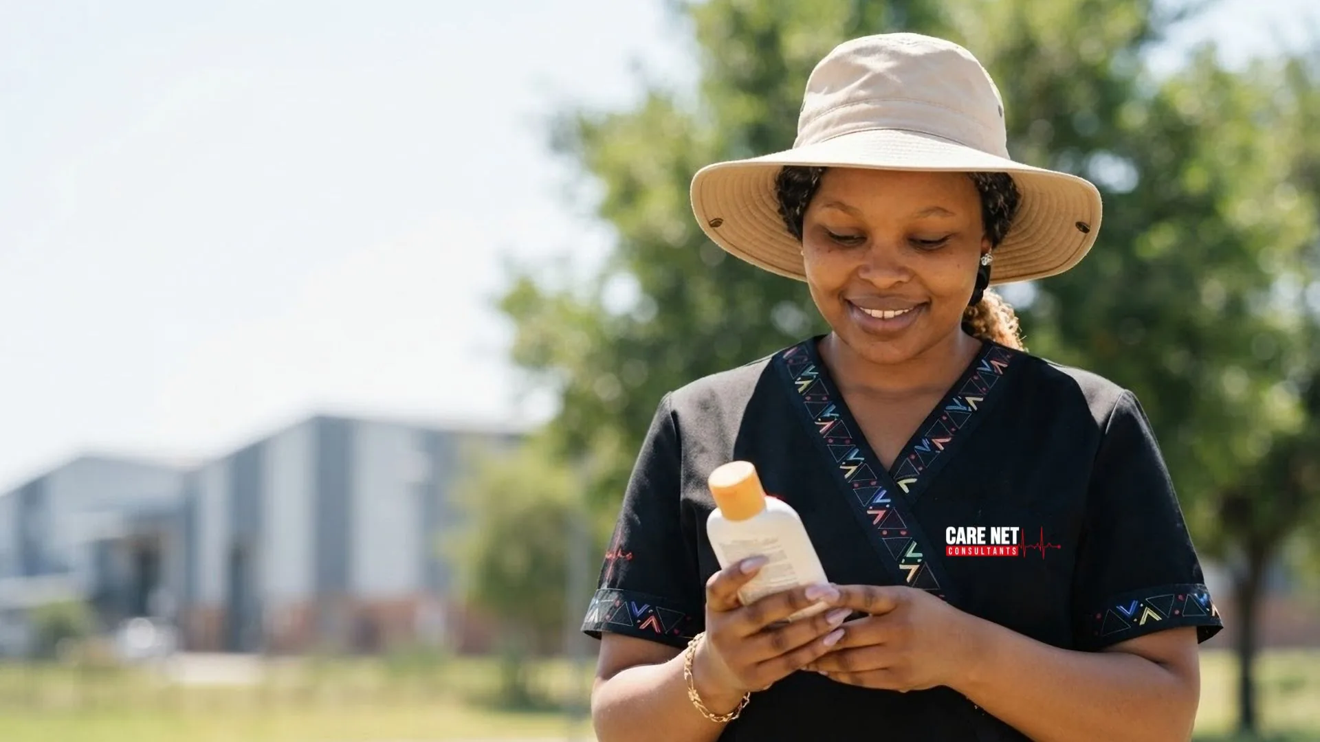 A warm Care Net workplace wellness moment for SunSmart sun safety